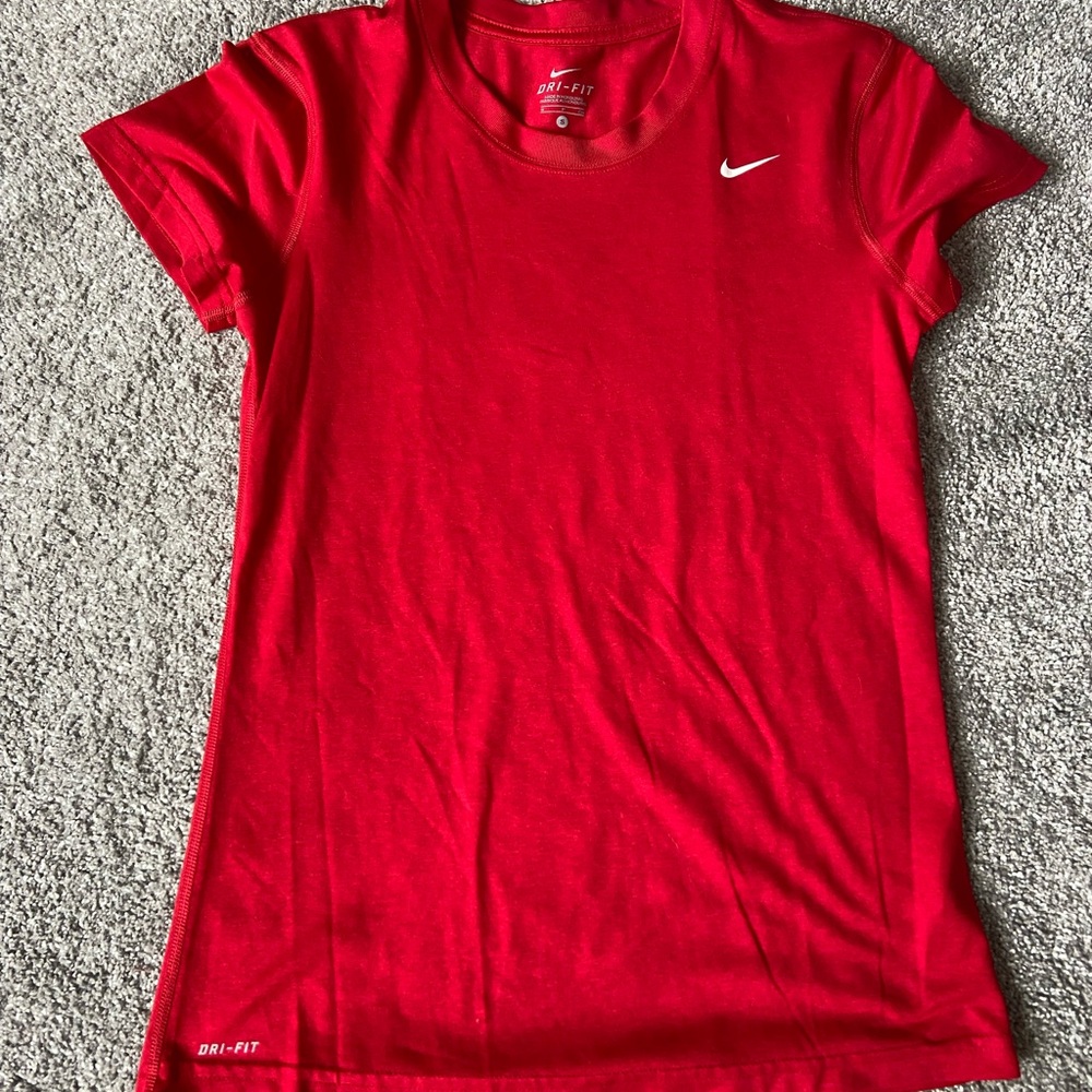 Nike Women's Short Sleeve Red Tee
